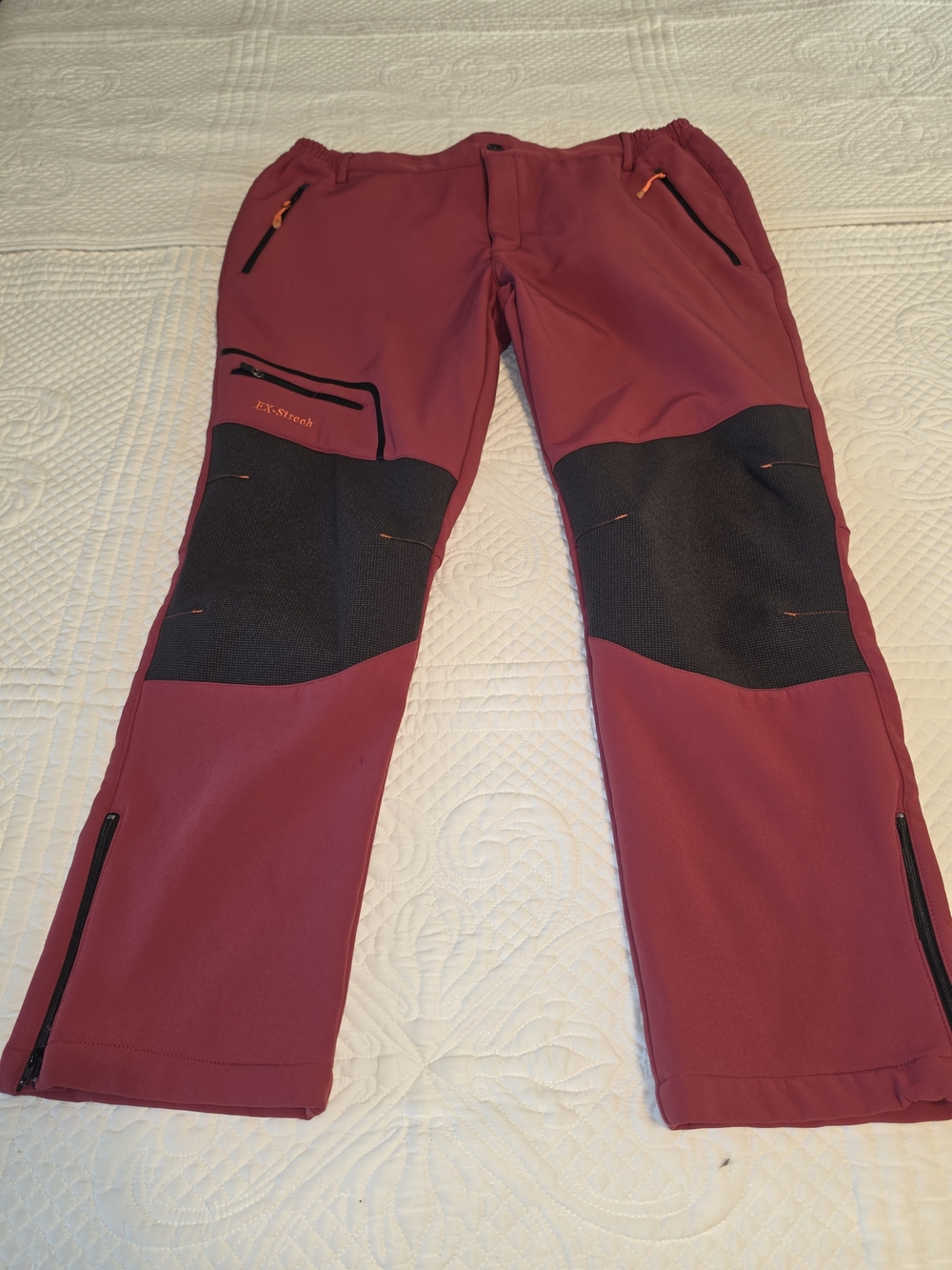 Women's Burgundy Outdoor Softshell Ski Hiking Pants